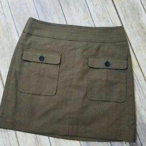 NWOT Ann Taylor Loft Petite olive green mini skirt